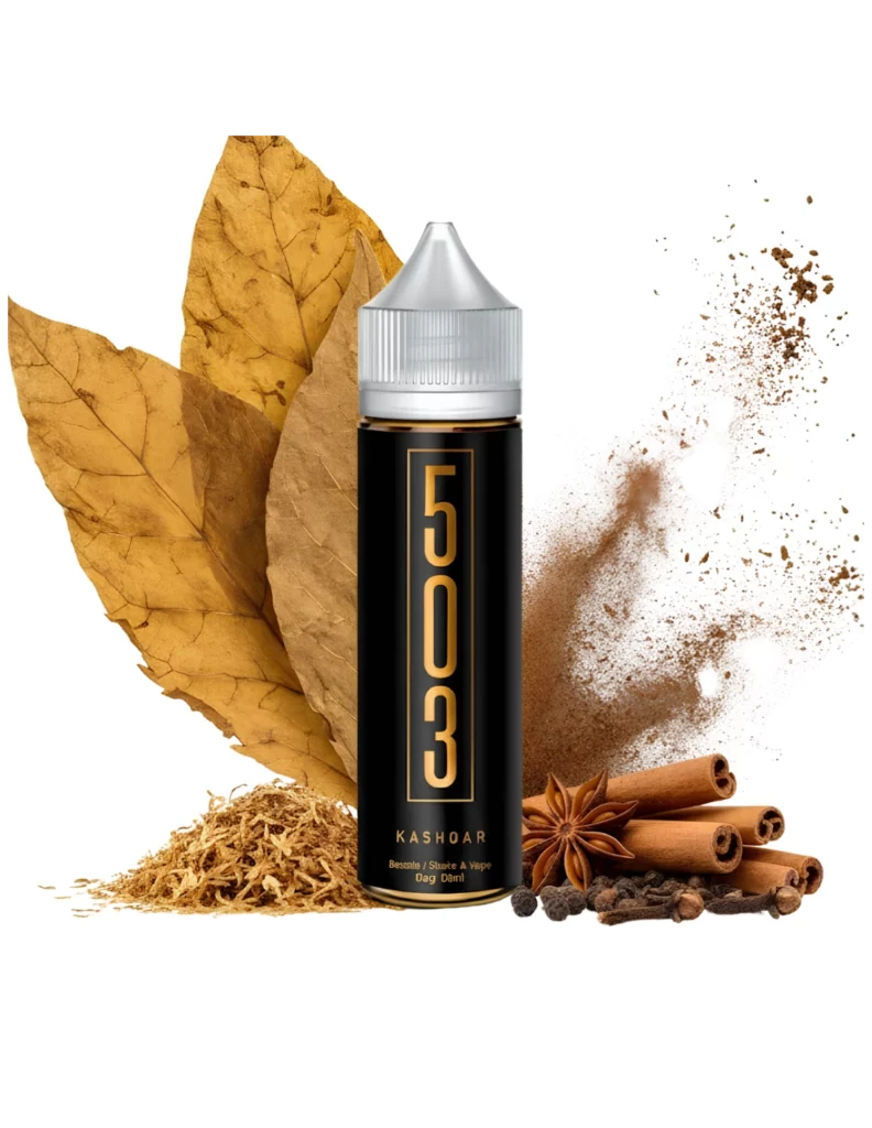 Flacon de e-liquide Kashdar 503 format 50ml saveur tabac blond epice