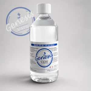 Flacon de base neutre 500ml sans nicotine Génésis Vape pour e-liquide DIY