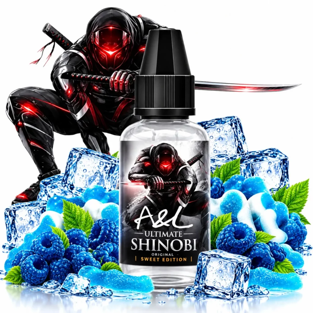 Flacon d'arôme concentré Shinobi A&L 30ml gamme Ultimate pour DIY e-liquide