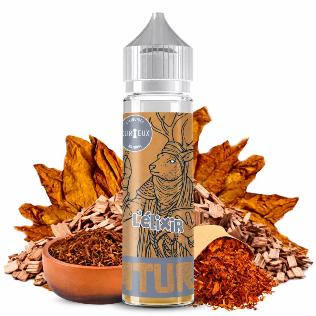 Flacon e-liquide L'Elixir Curieux 50ml Édition Natural au Végétol