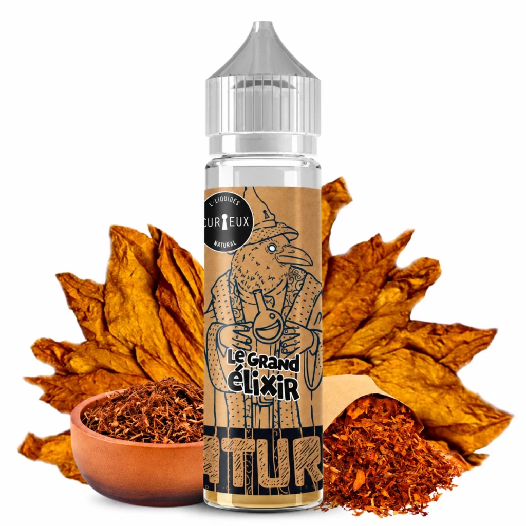 Flacon 50ml de l'e-liquide Le Grand Elixir Curieux Édition Natural 100% végétal