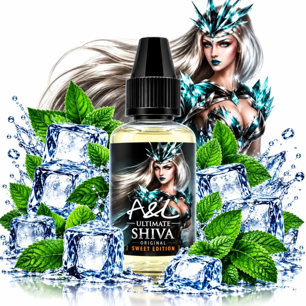 Flacon de concentré Ultimate Shiva 30ml A&L pour e-liquide DIY saveur menthe glaciale