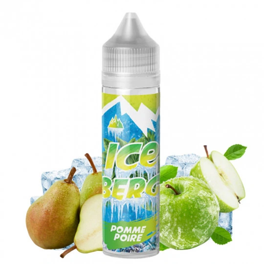 Flacon de e-liquide Pomme Poire Iceberg Liquidelab format 50ml