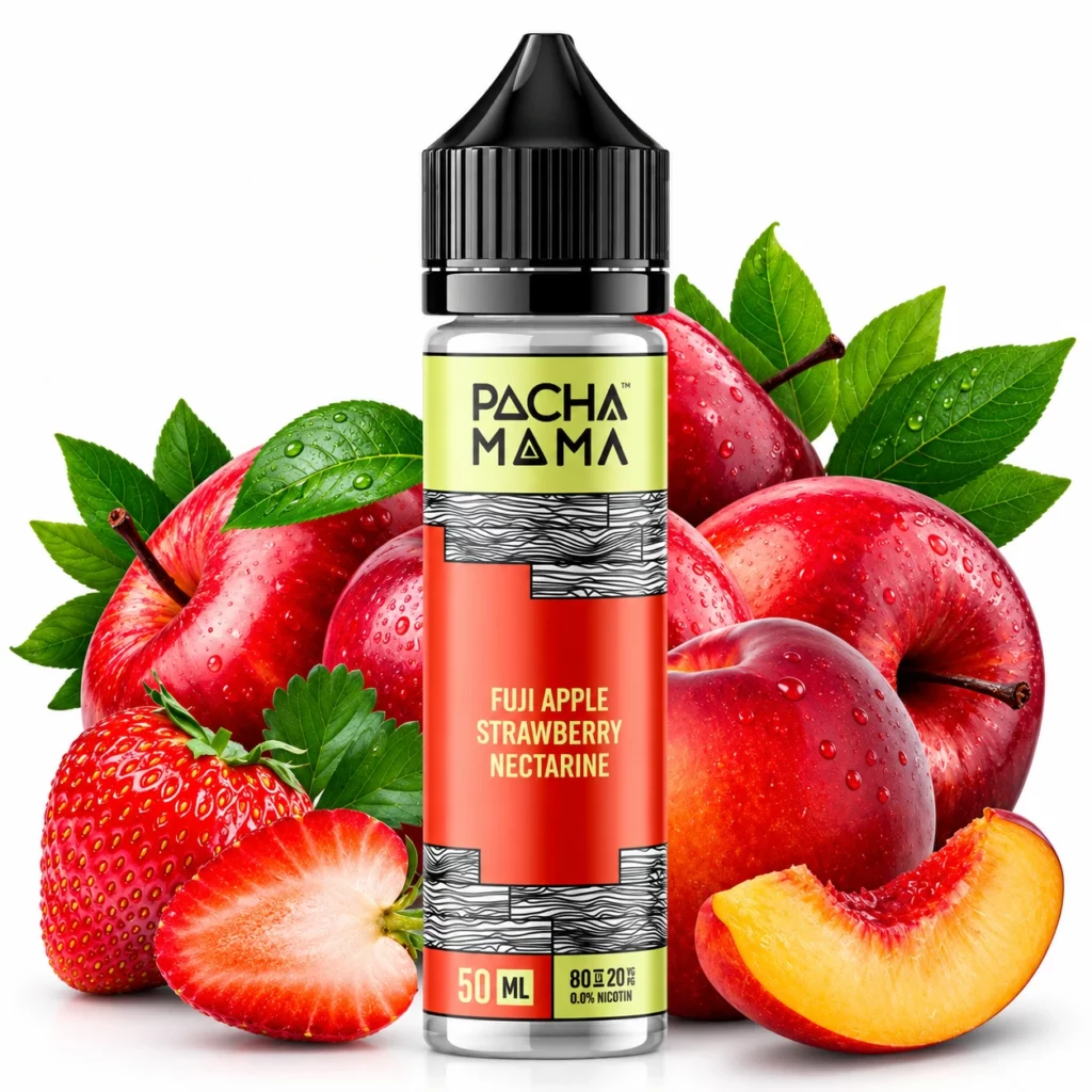 Flacon d'e-liquide Fuji Apple Strawberry Nectarine 50ml Pachamama par Charlie's Chalk Dust