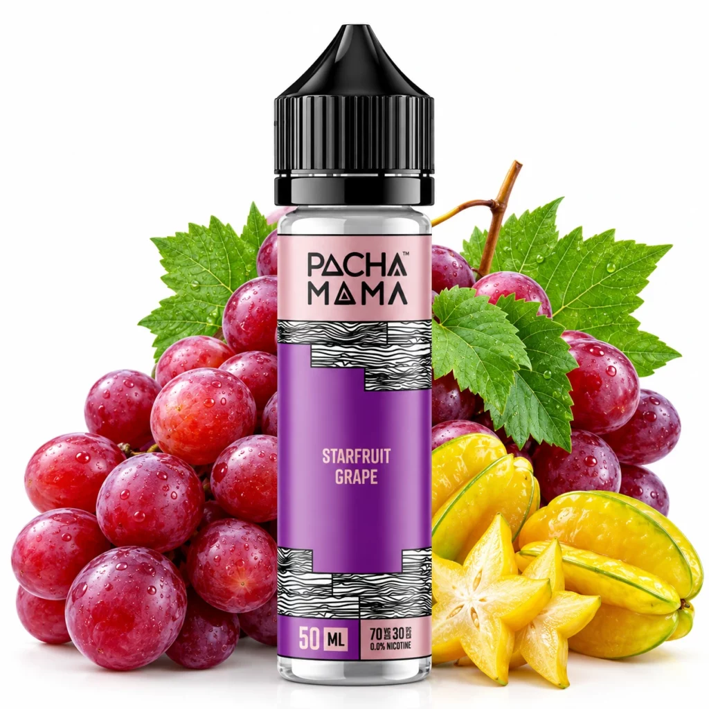 Flacon 50ml de e-liquide Starfruit Grape Pachamama par Charlie's Chalk Dust