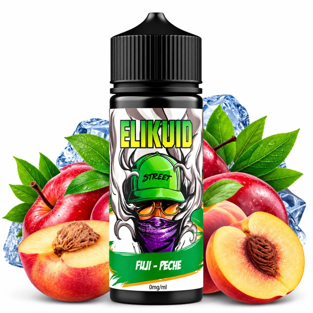 Flacon d e-liquide Fuji Pêche 100ml Elikuid Street Liquidelab