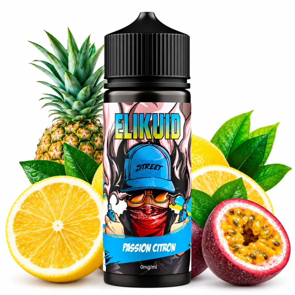Flacon de e-liquide Passion Citron Elikuid Street 100ml par Liquidelab
