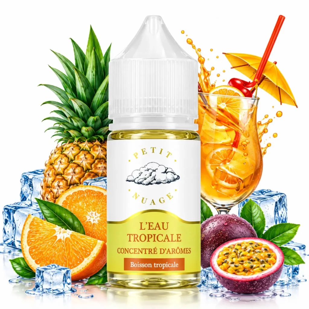 Flacon darome concentre leau tropicale petit nuage 30ml pour preparation diy