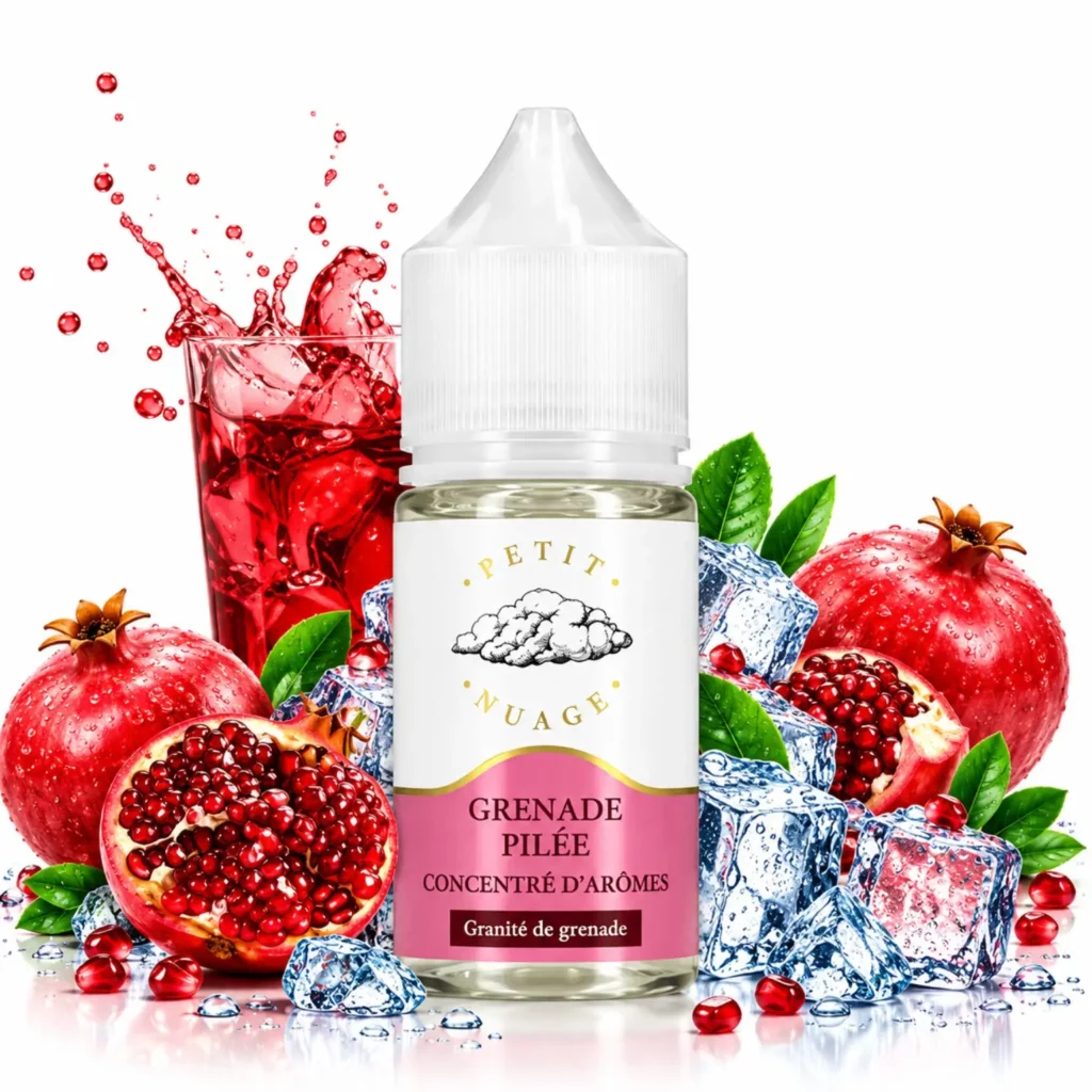 Flacon de concentré Grenade Pilée Petit Nuage 30ml arôme DIY pour e-liquide frais