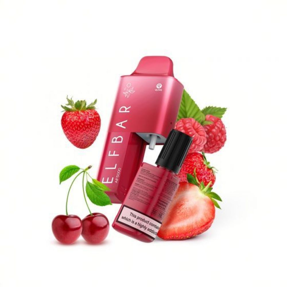 Kit ELFBAR – AF5000 Strawberry Cherry Ice 20mg