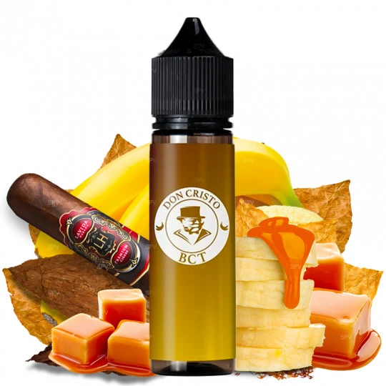 Flacon de e-liquide Don Cristo BCT 50ml de PGVG Labs saveur cigare cubain banane chocolat