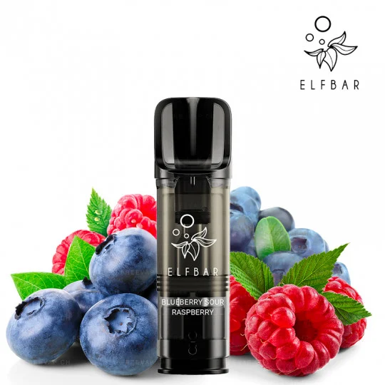 Pack de 2 cartouches Elfbar ELFA Pro Blueberry Sour Raspberry