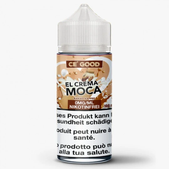Flacon de e-liquide El Crema Moca Ce'Good 100 ml saveur café crème et cacao
