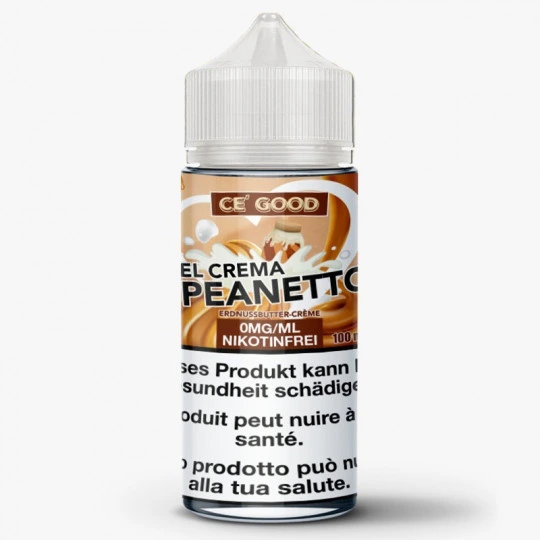 Flacon e-liquide El Crema Peanetto Ce'Good 100 ml saveur beurre de cacahuète et lait