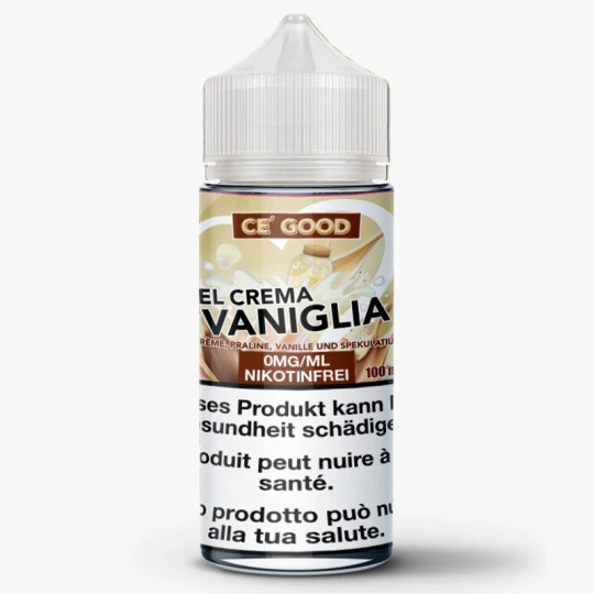 Flacon d e-liquide El Crema Vaniglia Ce Good 100ml saveur creme vanille et speculoos