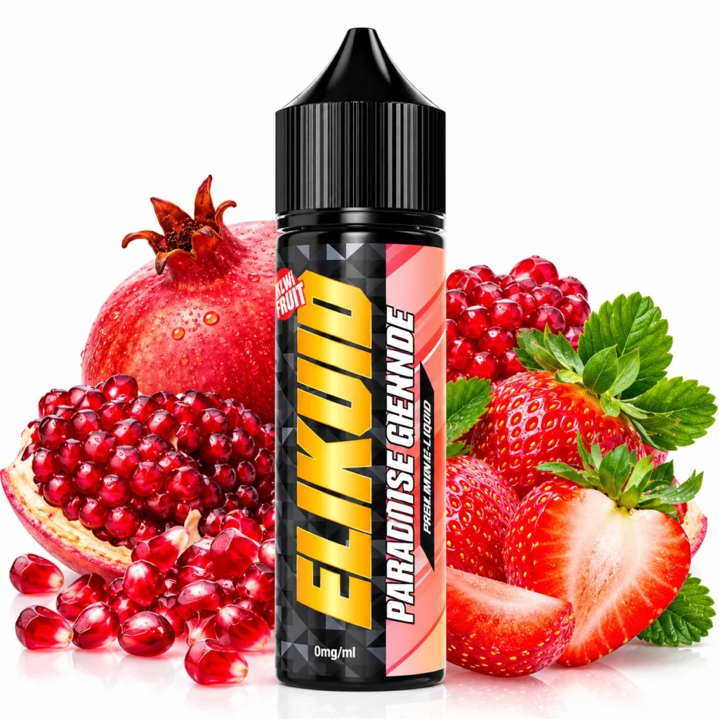 Flacon de e-liquide Elikuid Paradise Grenade 50ml saveur grenade et fraise