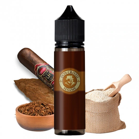 Flacon d'e-liquide Don Cristo Sesame PGVG Labs 50ml dans fiole de 75ml